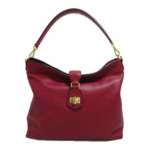 fendi 8br682|Fendi Raspberry Pink Pebbled Leather Gold hardware Hobo .